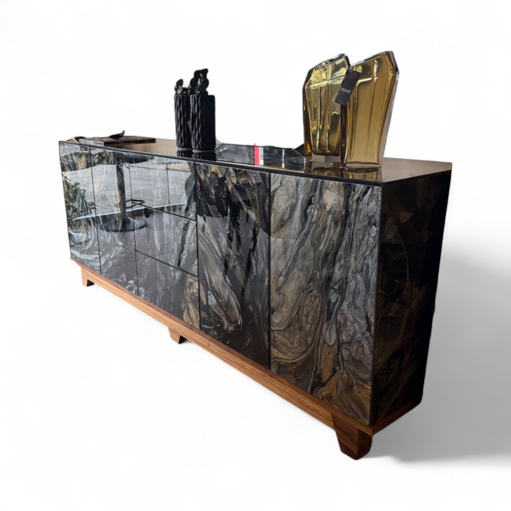 COMEDOR DENVER CON BUFFET, SILLAS 3649 CANELA Y FLETE